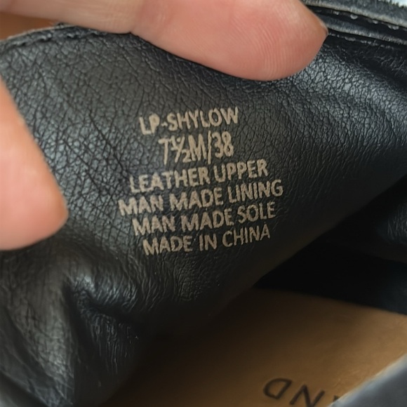 Lucky Brand Genuine Suede Black Lace Up Wedge Ankle Boots Booties w/ Side Zipper - Picture 12 of 15